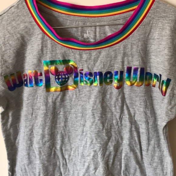 Grey and Rainbow Disney World Tee Shirt - Picture 3 of 4